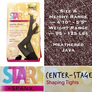 ☕️Spanx Star Power Center-Stage Shaping Tights Heathered Java/Brown 2215 Size A
